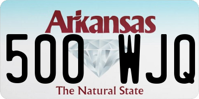 AR license plate 500WJQ