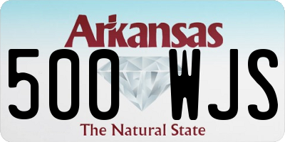 AR license plate 500WJS