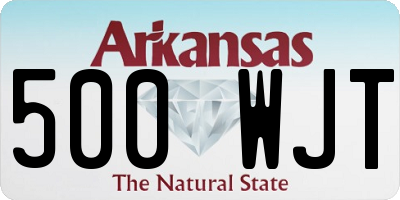 AR license plate 500WJT