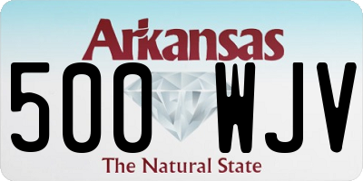 AR license plate 500WJV
