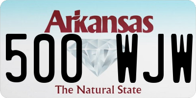 AR license plate 500WJW