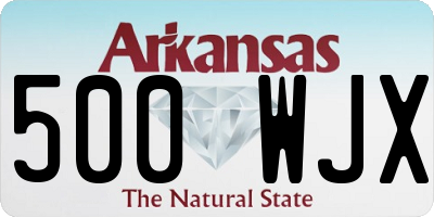 AR license plate 500WJX