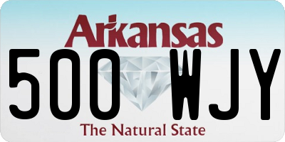 AR license plate 500WJY