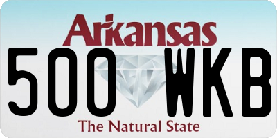 AR license plate 500WKB