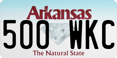 AR license plate 500WKC