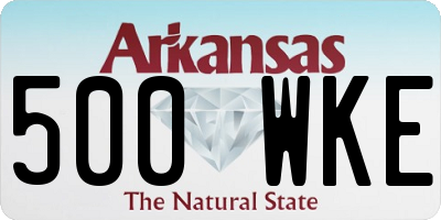 AR license plate 500WKE
