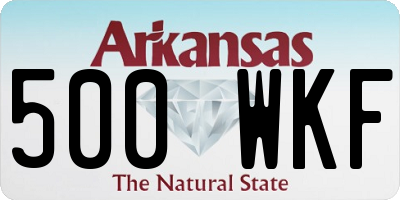 AR license plate 500WKF