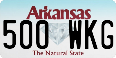 AR license plate 500WKG