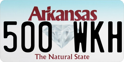 AR license plate 500WKH