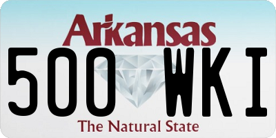 AR license plate 500WKI
