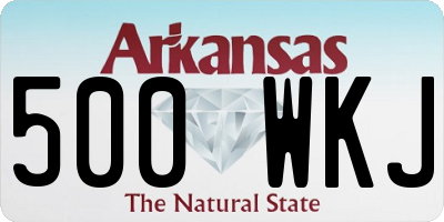 AR license plate 500WKJ
