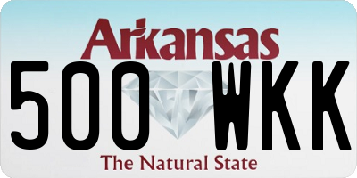 AR license plate 500WKK