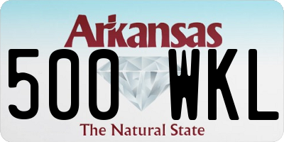 AR license plate 500WKL