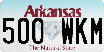 AR license plate 500WKM