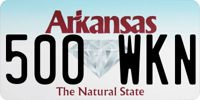 AR license plate 500WKN