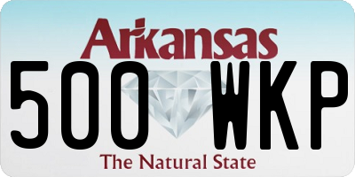 AR license plate 500WKP