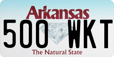 AR license plate 500WKT