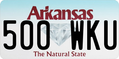 AR license plate 500WKU