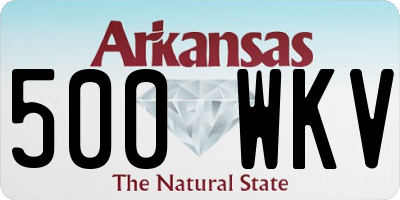 AR license plate 500WKV