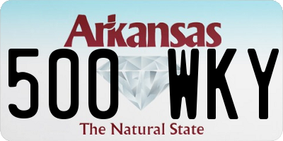 AR license plate 500WKY