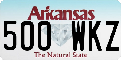 AR license plate 500WKZ