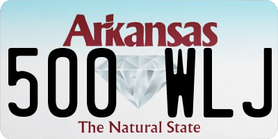 AR license plate 500WLJ