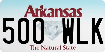 AR license plate 500WLK