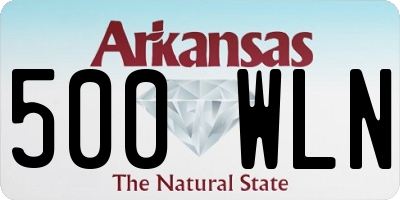 AR license plate 500WLN