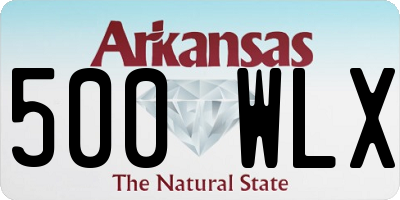 AR license plate 500WLX