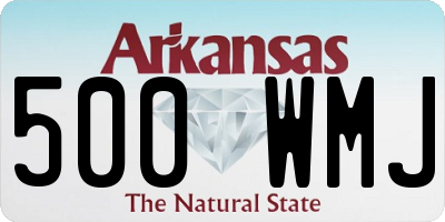 AR license plate 500WMJ