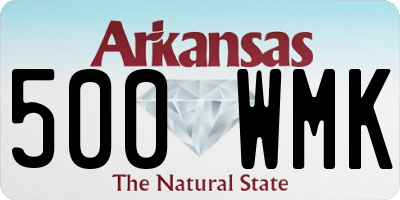 AR license plate 500WMK