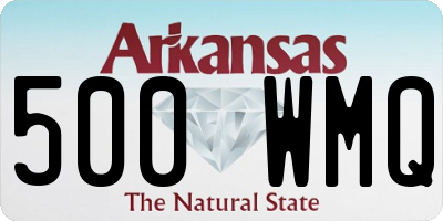 AR license plate 500WMQ