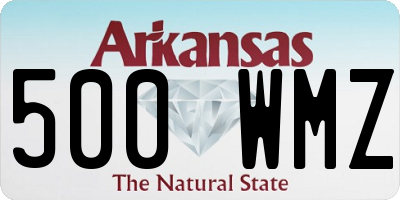 AR license plate 500WMZ
