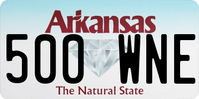 AR license plate 500WNE