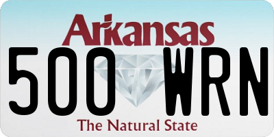 AR license plate 500WRN
