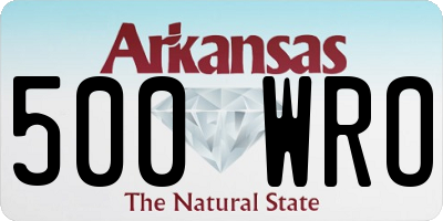 AR license plate 500WRO