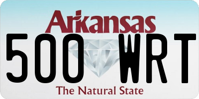 AR license plate 500WRT
