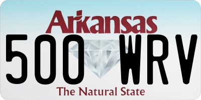 AR license plate 500WRV