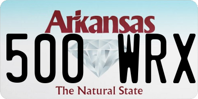 AR license plate 500WRX