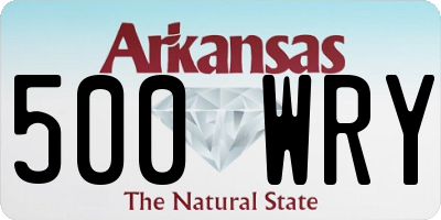 AR license plate 500WRY