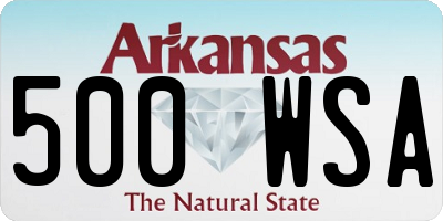AR license plate 500WSA