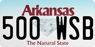AR license plate 500WSB