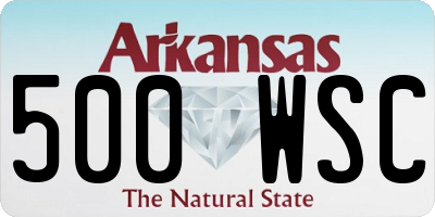 AR license plate 500WSC