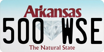 AR license plate 500WSE