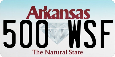 AR license plate 500WSF