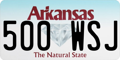 AR license plate 500WSJ
