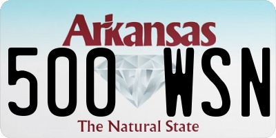 AR license plate 500WSN