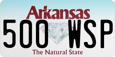 AR license plate 500WSP