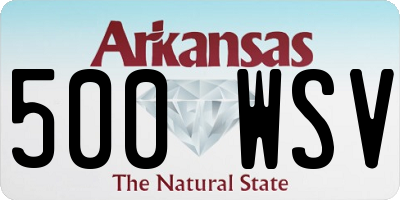 AR license plate 500WSV