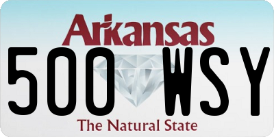 AR license plate 500WSY